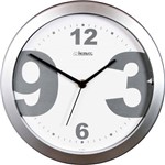 Ficha técnica e caractérísticas do produto Relógio de Parede Quartz Prata 26x26x4 6109