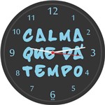 Ficha técnica e caractérísticas do produto Relogio de Parede Redondo Calma TEM Tempo 25,8CM - Bells