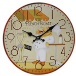 Ficha técnica e caractérísticas do produto Relógio de Parede Retro Rústico Vintage Retro Cozinheiro Cbrn01910