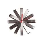 Ficha técnica e caractérísticas do produto Relógio de Parede Ribbon 30Cm Prata