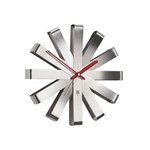 Ficha técnica e caractérísticas do produto Relógio de Parede Ribbon Prata
