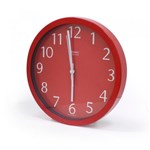 Ficha técnica e caractérísticas do produto Relógio de Parede Vermelho 30,5 Cm Alumínio Herweg 6719-44