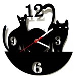 Ficha técnica e caractérísticas do produto Relógio Decorativo - Modelo Cats - ME Criative - Preto