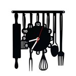 Ficha técnica e caractérísticas do produto Relógio Decorativo - Modelo Cozinha - ME Criative - Preto