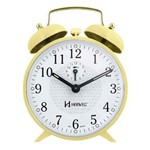 Ficha técnica e caractérísticas do produto Relógio Despertador a Corda Amarelo Som Alto Herweg