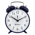 Ficha técnica e caractérísticas do produto Relógio Despertador a Cordas Azul Campainha Forte Herweg