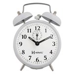 Ficha técnica e caractérísticas do produto Relógio Despertador a Cordas Branco Campainha Forte Herweg