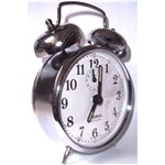 Ficha técnica e caractérísticas do produto Relógio Despertador Antigo Cordas Cromado Herweg