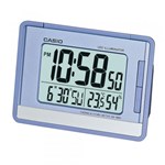 Ficha técnica e caractérísticas do produto Relógio Despertador Digital Casio Azul, com Calendário e Termômetro DQ-980-2DF