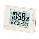 Ficha técnica e caractérísticas do produto Relógio Despertador Digital Casio Branco, com Calendário e Termômetro DQ-980-7DF