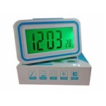 Ficha técnica e caractérísticas do produto Relogio Despertador Digital LCD Led com Termometro Fala Hora e Temperatura