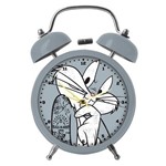 Ficha técnica e caractérísticas do produto Relógio Despertador Pernalonga Looney Tunes Metal Cinza 17x12cm