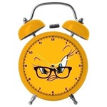 Ficha técnica e caractérísticas do produto Relógio Despertador Piupiu Looney Tunes Metal Amarelo 17x12cm