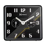 Ficha técnica e caractérísticas do produto Relógio Despertador Preto Quadrado a Cordas Original Herweg