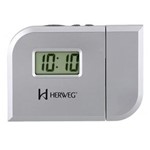 Ficha técnica e caractérísticas do produto Relógio Despertador Projetor Herweg 8009-070 - Cinza
