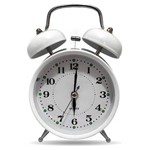 Ficha técnica e caractérísticas do produto Relógio Despertador Vintage Analógico com 2 Sinos - Branco