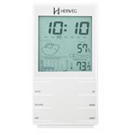 Ficha técnica e caractérísticas do produto Relógio Digital com Temperatura Branco Brilhante 2969-242 Herweg - Branco