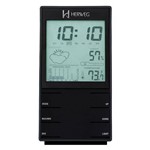 Ficha técnica e caractérísticas do produto Relógio Digital com Temperatura Preto Brilhante 2969-035 Herweg