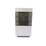 Ficha técnica e caractérísticas do produto Relógio Digital de Mesa Despertador Previsão Tempo Umidade - Cinza