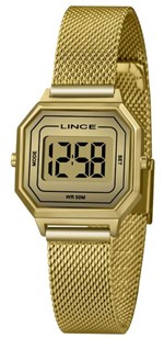 Ficha técnica e caractérísticas do produto Relógio Digital Feminino Lince SDPH128L Dourado