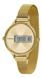 Ficha técnica e caractérísticas do produto Relógio Dourado Digital Feminino Sdg4635l - Lince
