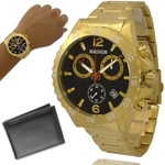 Ficha técnica e caractérísticas do produto Relógio Dourado Magnum Masculino Ouro 2 anos de garantia MA34398P