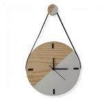 Relógio Escandinavo em Madeira Branco com Alça - Edward Clock