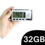 Ficha técnica e caractérísticas do produto Relógio Espião com Micro Câmera Escondida e Camuflada Mini Filmadora com Detector de Movimento 32gb