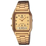 Ficha técnica e caractérísticas do produto Relógio Feminino Anadigi Casio Vintage AQ-230GA-9BMQ - Dourado