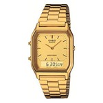 Relógio Feminino Anadigi Casio Vintage Aq-230GA-9DMQ - Dourado