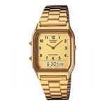 Ficha técnica e caractérísticas do produto Relógio Feminino Anadigi Vintage Dourado - Casio