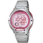 Ficha técnica e caractérísticas do produto Relógio Feminino Digital Casio Standard LW-200D-4AV - Inox/Rosa