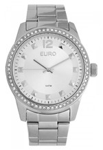 Ficha técnica e caractérísticas do produto Relógio Feminino Euro Espelhados EU2035YLB/3K 43mm Aço Prata