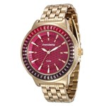 Relógio Feminino Mondaine Analógico 76624LPMVDE2 Fundo Vermelho