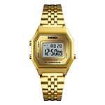 Ficha técnica e caractérísticas do produto Relógio Feminino Skmei Digital 1345 Dourado