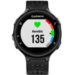 Ficha técnica e caractérísticas do produto Relógio Garmin Forerunner 235 Medidor Cardíaco no Pulso 3717-55 Preto/Prata