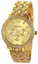 Ficha técnica e caractérísticas do produto Relógio Geneva 2812 Dourado