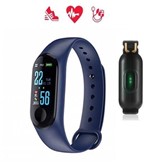 Ficha técnica e caractérísticas do produto Relógio Inteligente Smartband M3 Monitor Cardíaco Azul