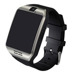 Ficha técnica e caractérísticas do produto Relógio Inteligente Smartwatch Q18 Bluetooth Câmera Chip - Preto com Prata