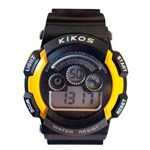 Ficha técnica e caractérísticas do produto Relógio Kikos RK01 a Prova Dágua e Iluminação de LED - Preto com Amarelo