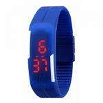 Relógio Led Digital Sport Bracelete Pulseira Silicone - Azul - Lelong