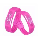 Ficha técnica e caractérísticas do produto Relógio Led Digital Sport Bracelete Pulseira Silicone - Rosa