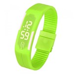 Ficha técnica e caractérísticas do produto Relógio Led Digital Sport Bracelete Pulseira Silicone - Verde - Long