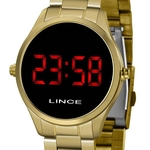 Ficha técnica e caractérísticas do produto Relógio Lince Digital Led Feminino Mdg4618L Vxkx Dourado