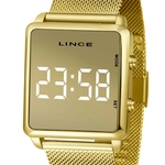 Ficha técnica e caractérísticas do produto Relógio Lince Digital Led Feminino MDG4619L BXKX Dourado