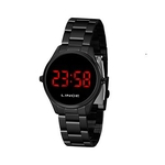 Ficha técnica e caractérísticas do produto Relógio Lince Digital Led Preto Redondo Mdn4618l Vxpx
