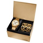 Ficha técnica e caractérísticas do produto Relógio Lince Feminino Dourado Kit Pulseira Lrg4392l