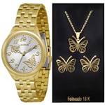 Ficha técnica e caractérísticas do produto Relógio Lince Feminino + Kit Conjunto Folheado Ouro 18K - Lrg4291L K119 - Dourado