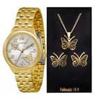 Ficha técnica e caractérísticas do produto Relógio Lince Feminino Lrg4291l K119 e Kit Semijóias Dourado