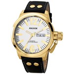 Ficha técnica e caractérísticas do produto Relógio Magnum Dourado Masculino de Couro - MA31524B